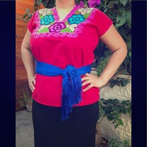 🌸🌹 Authentic Mexican Silk Sash/ Shawl🌹🌸